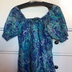 Ralph Lauren Paisley Aqua Top